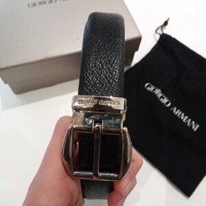 giorgio Armanis mens black belt